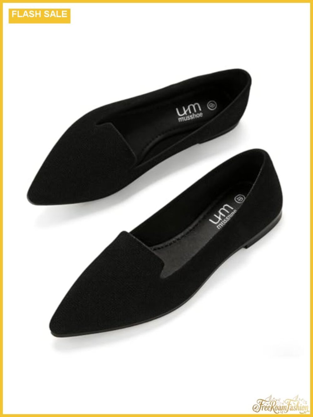 Pointed Toe Memory Foam Suede Flats Slip On